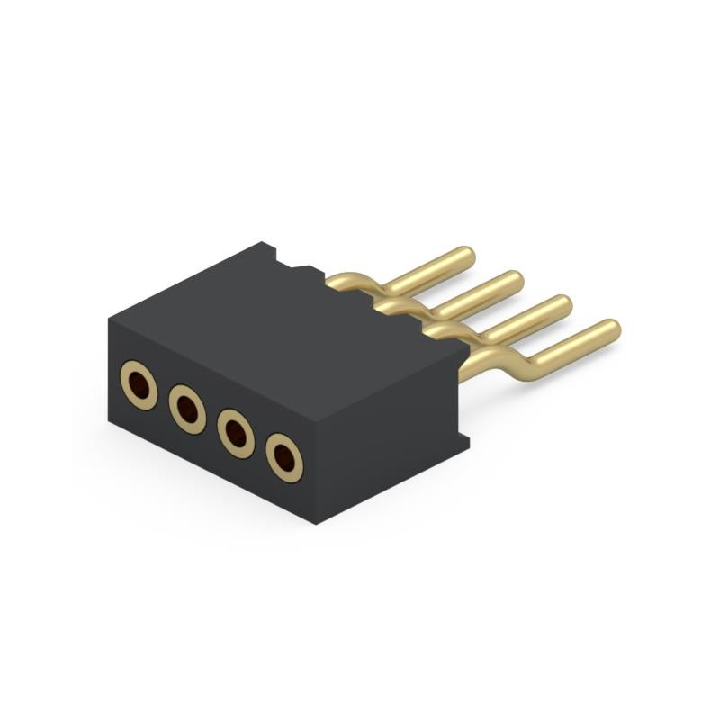 1 pcs : 851-13-004-40-001000 - CONN RCPT 4POS 0.05 GOLD SMD R/A