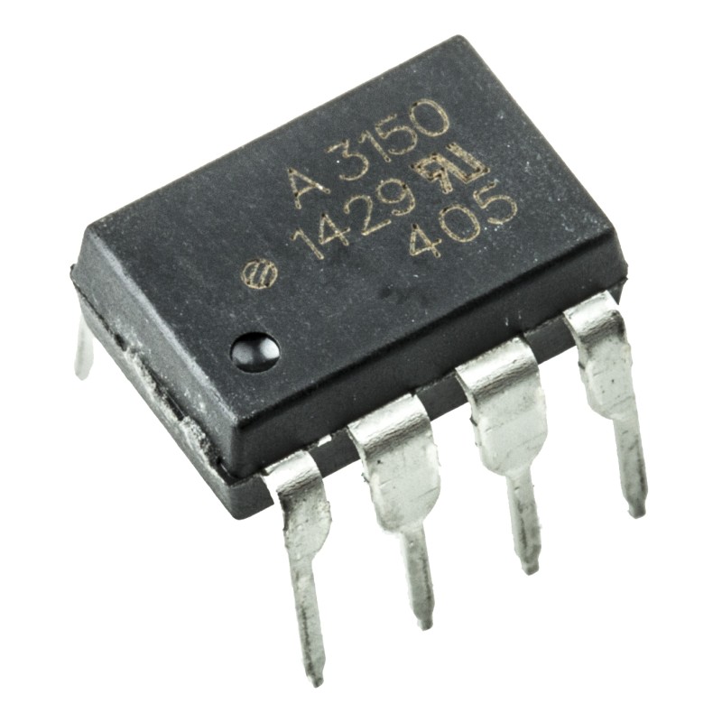 1 pcs - Broadcom, HCPL-3150-000E DC Input Transistor Output Optocoupler, Through Hole, 8-Pin DIP