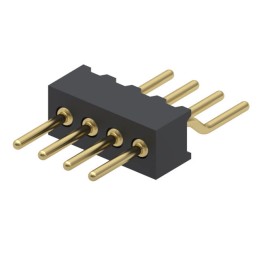 1 pcs : 850-10-004-40-001000 - CONN HEADER SMD R/A 4POS 1.27MM