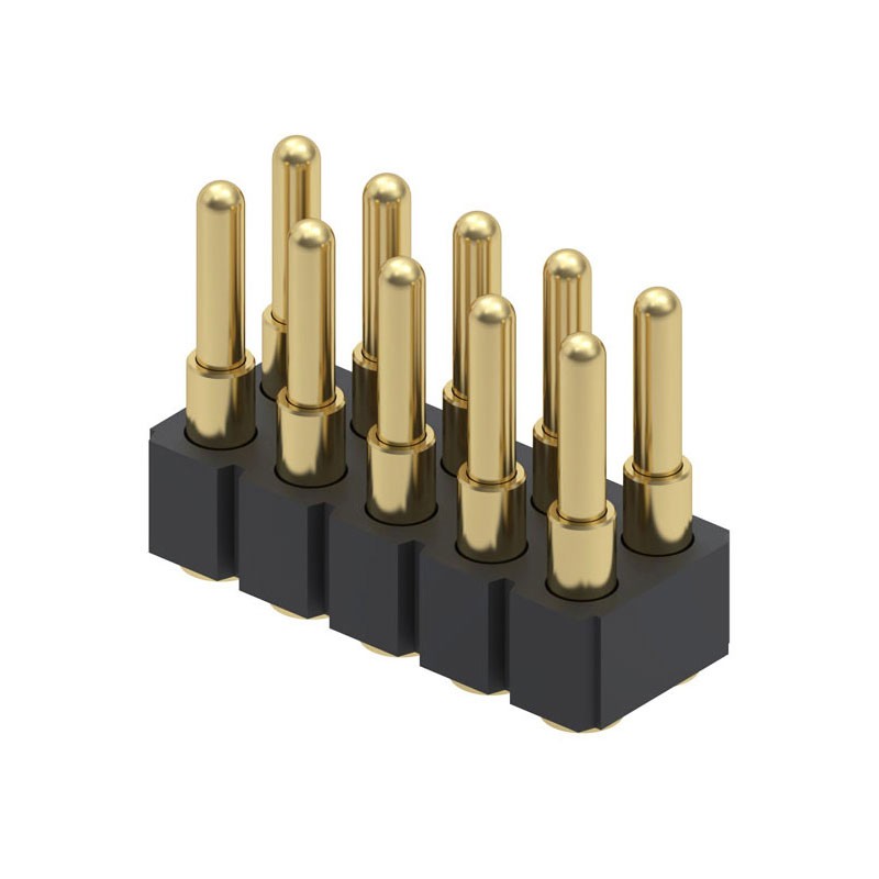 1 pcs : 814-22-010-30-006101 - CONN SPRING PISTON 10POS SMD