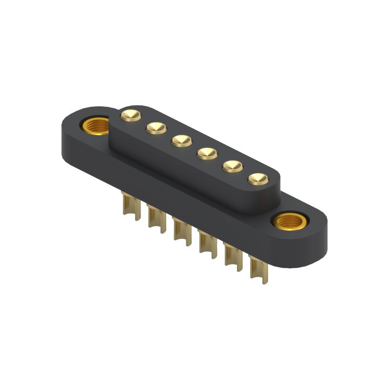 1 pcs : 868-10-006-00-012000 - CONN SPRING TARGET 6POS SLD PCB