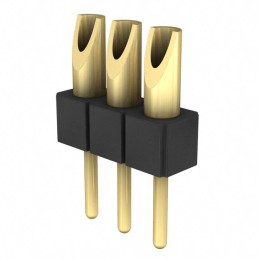 1 pcs : 800-10-003-10-007000 - CONN HDR STRIP SOLDER 3POS GOLD