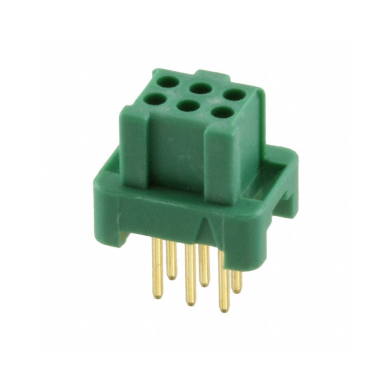 1 pcs : G125-FV10605L0P - CONN RCPT 6POS 0.049 GOLD PCB