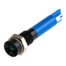 1 pcs - RS PRO Blue Panel Mount Indicator, 24V dc, 6mm Mounting Hole Size, Solder Tab Termination