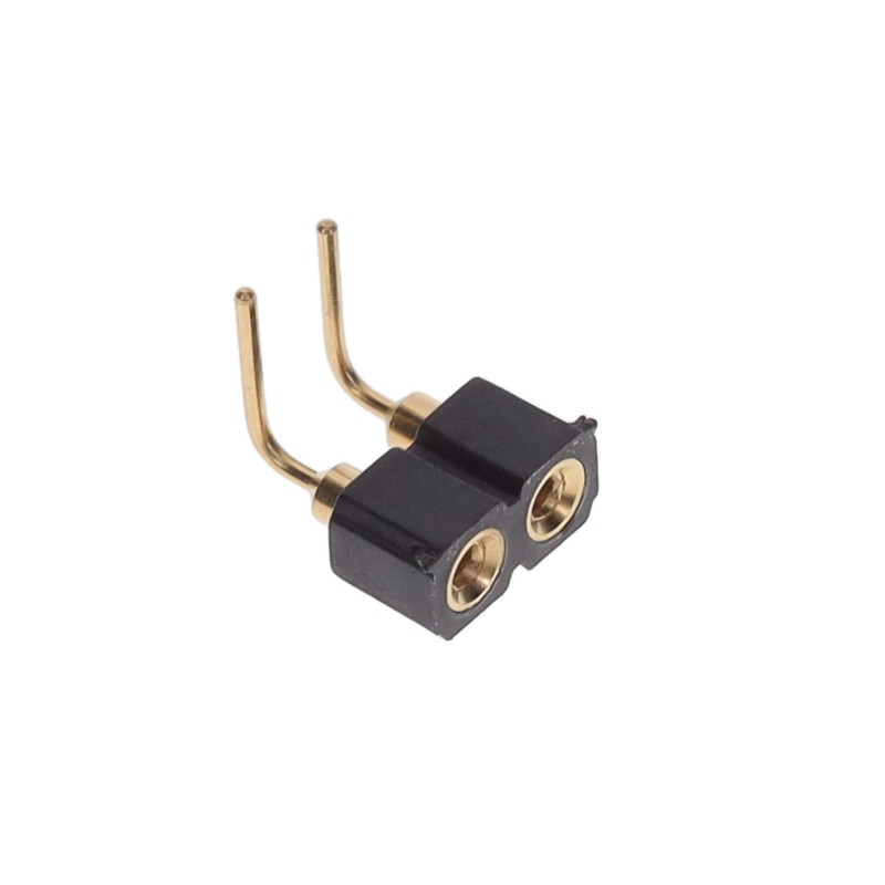 1 pcs : 399-13-102-10-003000 - CONN RCPT 2POS 0.1 GOLD PCB R/A