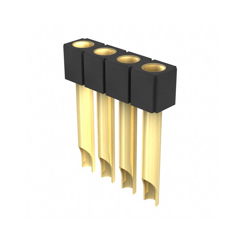 1 pcs : 801-13-004-10-007000 - CONN RCPT 4POS 0.1 GOLD PCB