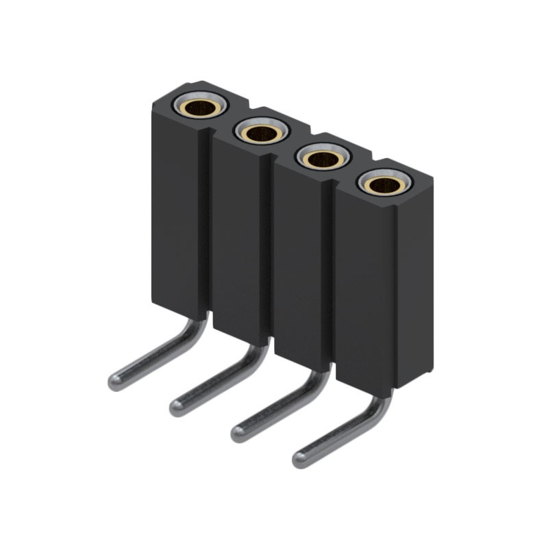 1 pcs : 801-43-004-20-001000 - SOCKET,RA,0.1IN,4PIN,THRUHOLE