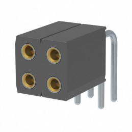 1 pcs : 803-93-004-20-001000 - CONN RCPT 4POS 0.1 GOLD PCB R/A