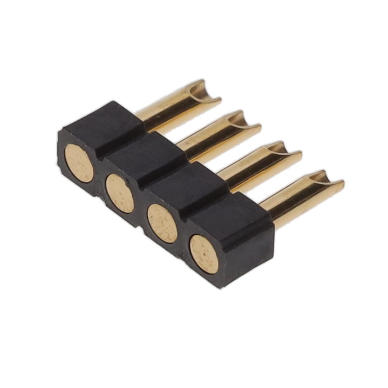 1 pcs : 330-10-104-00-240000 - CONN SPRING TARGET 4POS SLD PCB