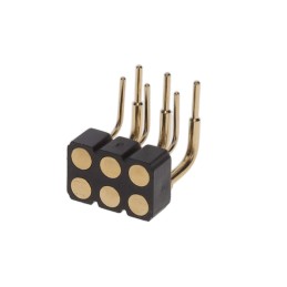 1 pcs : 499-10-206-10-008000 - CONN SPRING TARGET 6POS R/A PCB