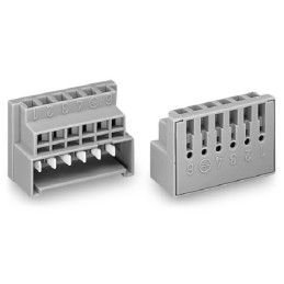 1 pcs : 730-116 - MALE CONNECTOR 6-POLE, GRAY
