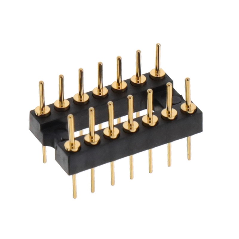 1 pcs : 150-10-314-00-001000 - CONN HDR DIP POST 14POS GOLD