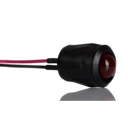 1 pcs - RS PRO Red Flashing LED Panel Mount Indicator, 12V dc, 14mm Mounting Hole Size, Lead Wires Termination