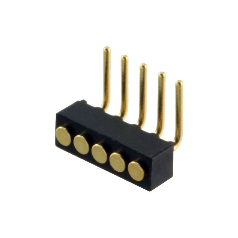 1 pcs : 856-10-005-20-001000 - CONN SPRING TARGET 5POS R/A PCB