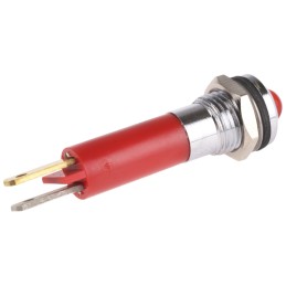 1 pcs - CML Innovative Technologies Red Panel Mount Indicator, 12V, 8mm Mounting Hole Size