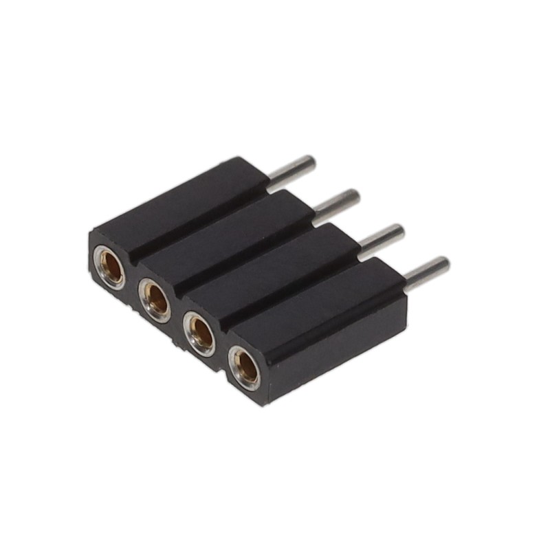 1 pcs : 801-91-004-10-001000 - CONN RCPT 4POS 0.1 GOLD PCB