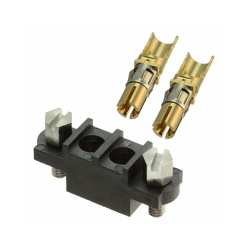 1 pcs : M80-4000000F1-02-325-00-000 - CONN RCPT 2POS SOLDER 12AWG GOLD