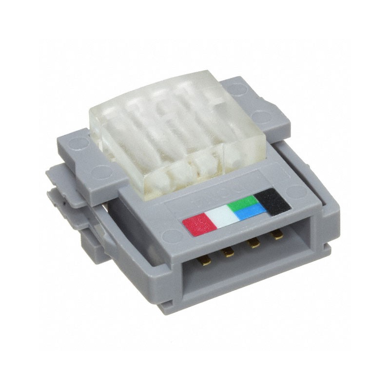1 pcs : DCN4-BR4D - CONN PLUG 4POS IDC