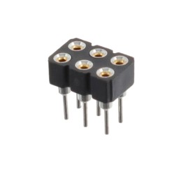 1 pcs : 410-93-206-41-001000 - CONN RCPT 6POS 0.1 GOLD PCB