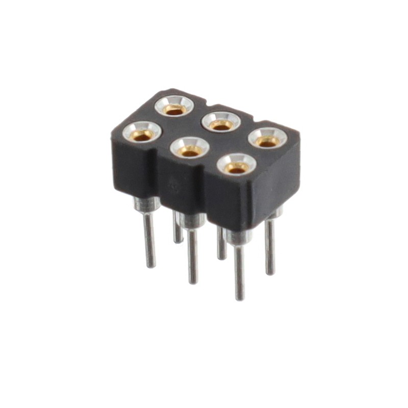 1 pcs : 410-93-206-41-001000 - CONN RCPT 6POS 0.1 GOLD PCB