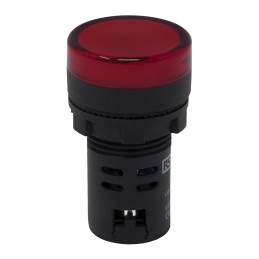 1 pcs - RS PRO, Panel Mount Red LED Pilot Light, 22mm Cutout, IP65, Round, 12V ac/dc