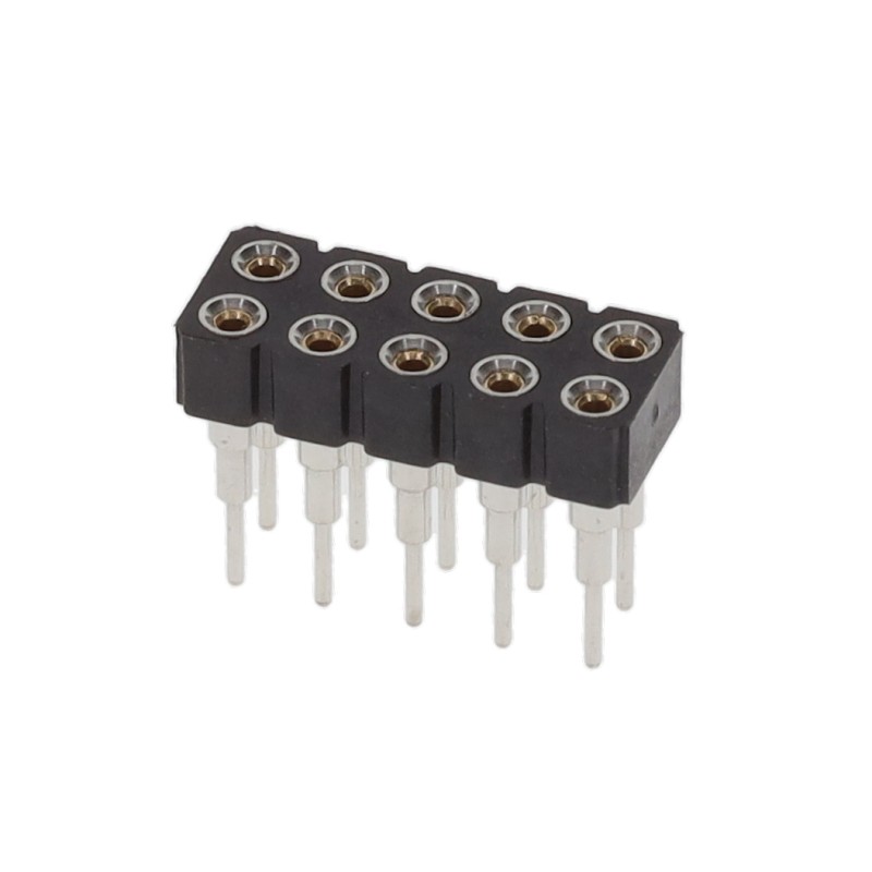 1 pcs : 416-93-210-41-006000 - CONN SOCKET 10POS 0.1 GOLD PCB