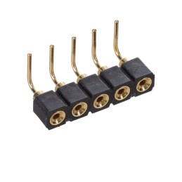 1 pcs : 399-13-105-10-003000 - CONN RCPT 5POS 0.1 GOLD PCB R/A