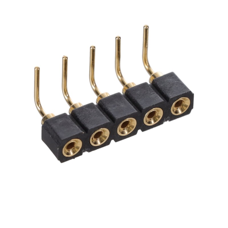 1 pcs : 399-13-105-10-003000 - CONN RCPT 5POS 0.1 GOLD PCB R/A