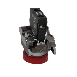 1 pcs - Schneider Electric, Harmony XB4, Panel Mount Red LED Pilot Light, 22mm Cutout, IP66, IP67, IP69(IP69K), 24V ac/dc