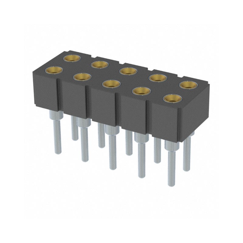 1 pcs : 803-43-010-10-003000 - CONN RCPT 10POS 0.1 GOLD PCB