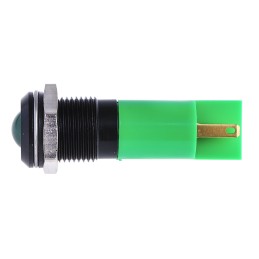 1 pcs - RS PRO Green Panel Mount Indicator, 230V ac, 14mm Mounting Hole Size, IP67