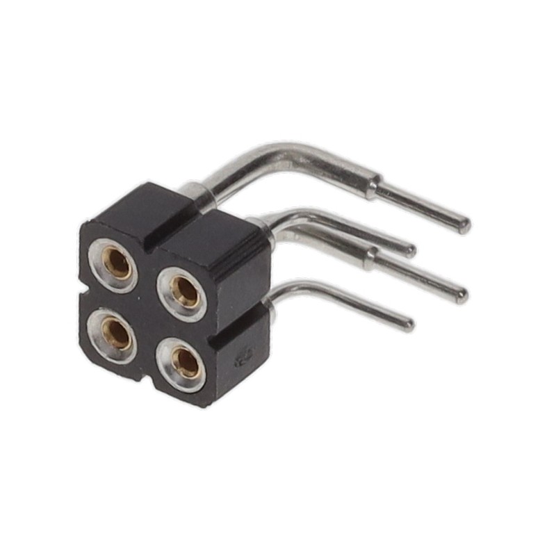 1 pcs : 499-43-204-10-003000 - CONN RCPT 4POS 0.1 GOLD PCB R/A