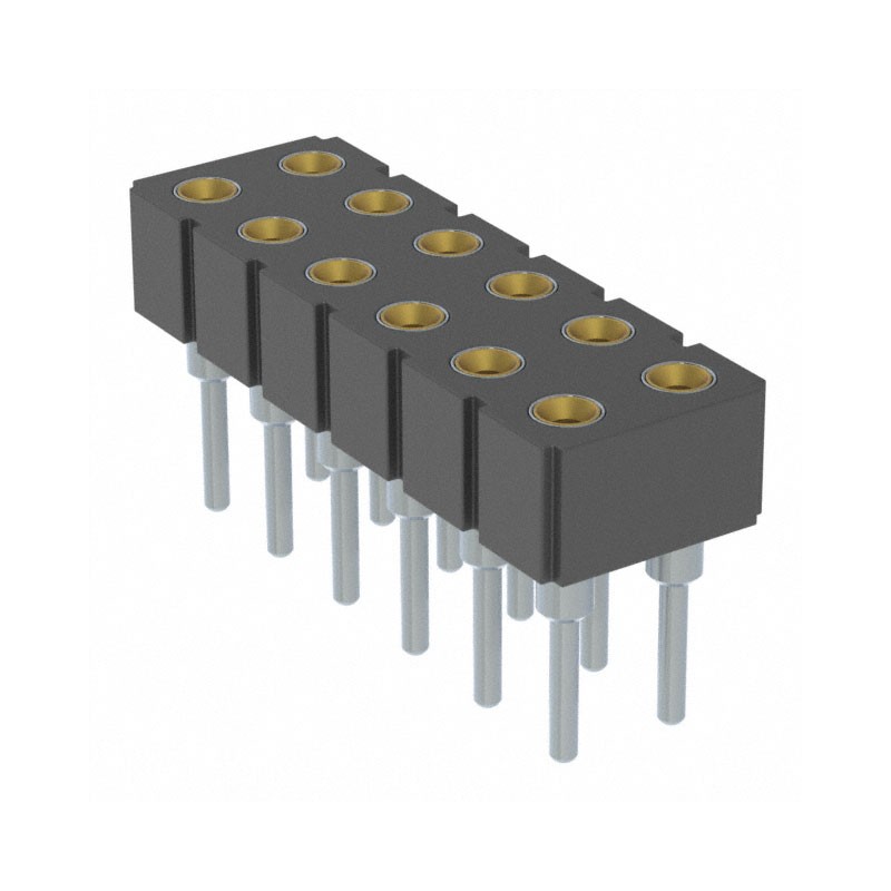 1 pcs : 803-43-012-10-002000 - CONN RCPT 12POS 0.1 GOLD PCB