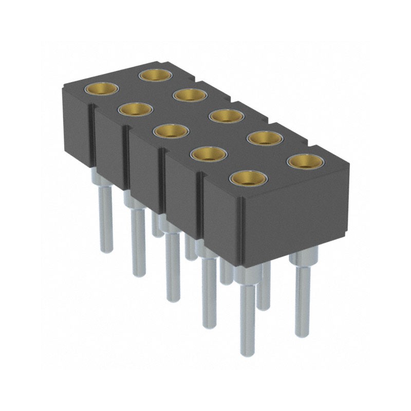 1 pcs : 803-43-010-10-002000 - CONN RCPT 10POS 0.1 GOLD PCB