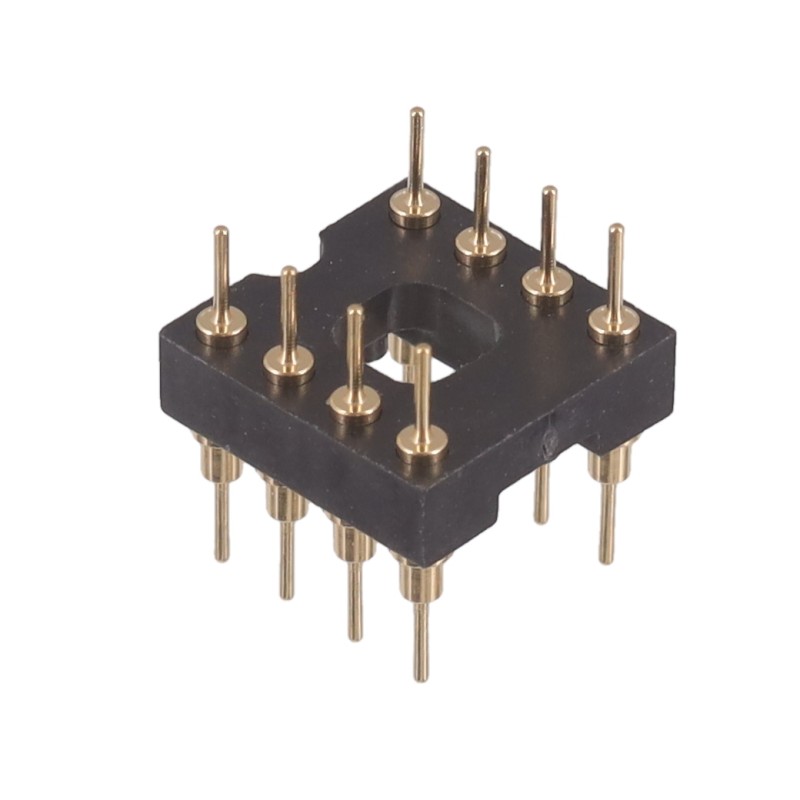 1 pcs : 142-10-308-00-591000 - CONN HDR DIP POST 8POS GOLD