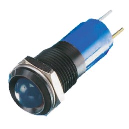 1 pcs - RS PRO Blue Panel Mount Indicator, 24V dc, 14mm Mounting Hole Size, IP67