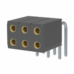 1 pcs : 803-93-006-20-001000 - CONN RCPT 6POS 0.1 GOLD PCB R/A
