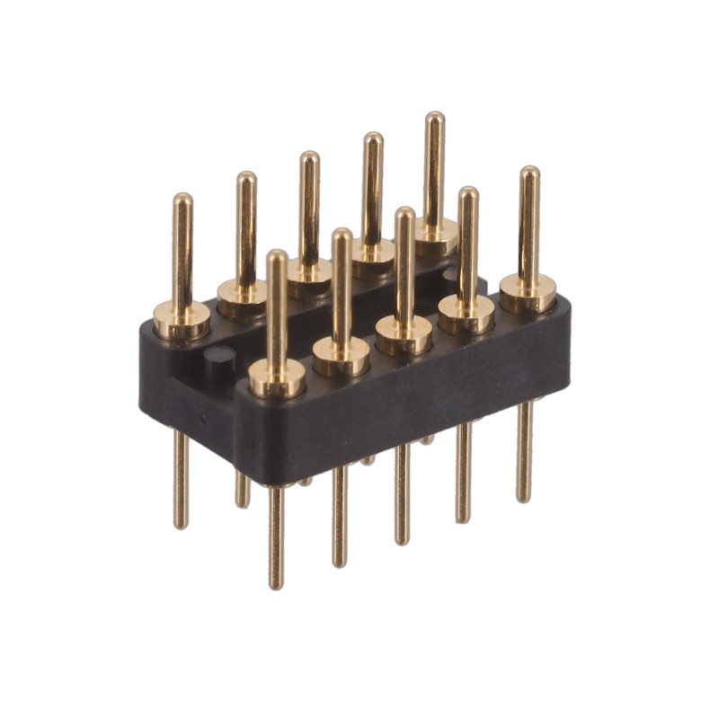 1 pcs : 150-10-210-00-001000 - CONN HDR DIP POST 10POS GOLD