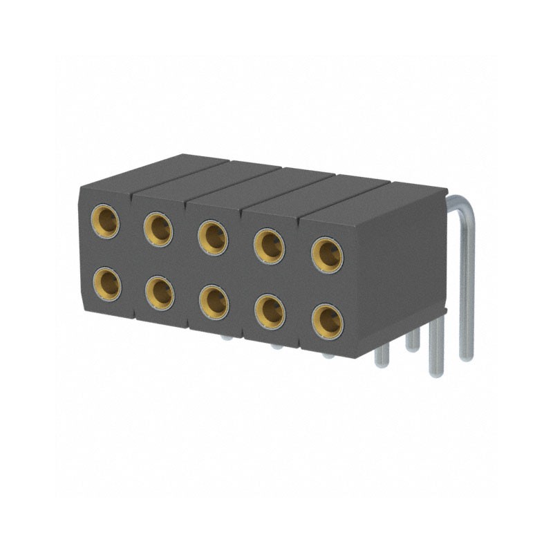 1 pcs : 803-47-010-20-001000 - CONN RCPT 10POS 0.1 GOLD PCB R/A