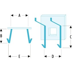5 pcs - CROCHET POUR MARTEAU