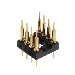 1 pcs : 142-10-308-00-592000 - CONN HDR DIP POST 8POS GOLD