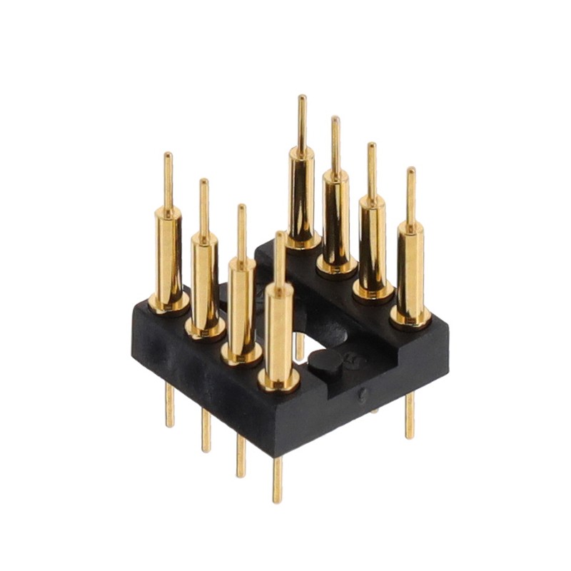 1 pcs : 142-10-308-00-592000 - CONN HDR DIP POST 8POS GOLD