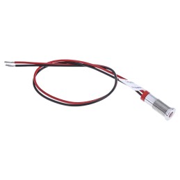 1 pcs - RS PRO Red Panel Mount Indicator, 2V dc, 6mm Mounting Hole Size, Lead Wires Termination, IP67