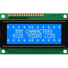 1 pcs - Midas MC42004A6WK-BNMLW-V2 Alphanumeric LCD Alphanumeric Display, 4 Rows by 20 Characters