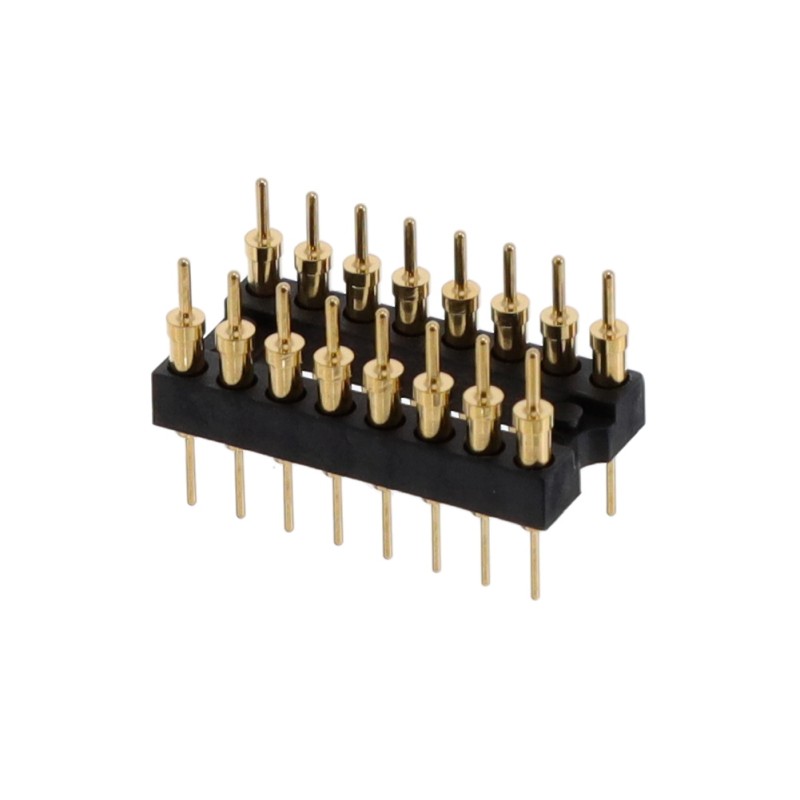 1 pcs : 151-10-316-00-003000 - CONN HDR DIP POST 16POS GOLD