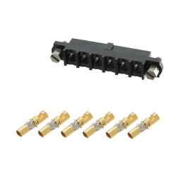 1 pcs : M80-4000000F1-06-325-00-000 - CONN RCPT 6POS SOLDER 12AWG GOLD