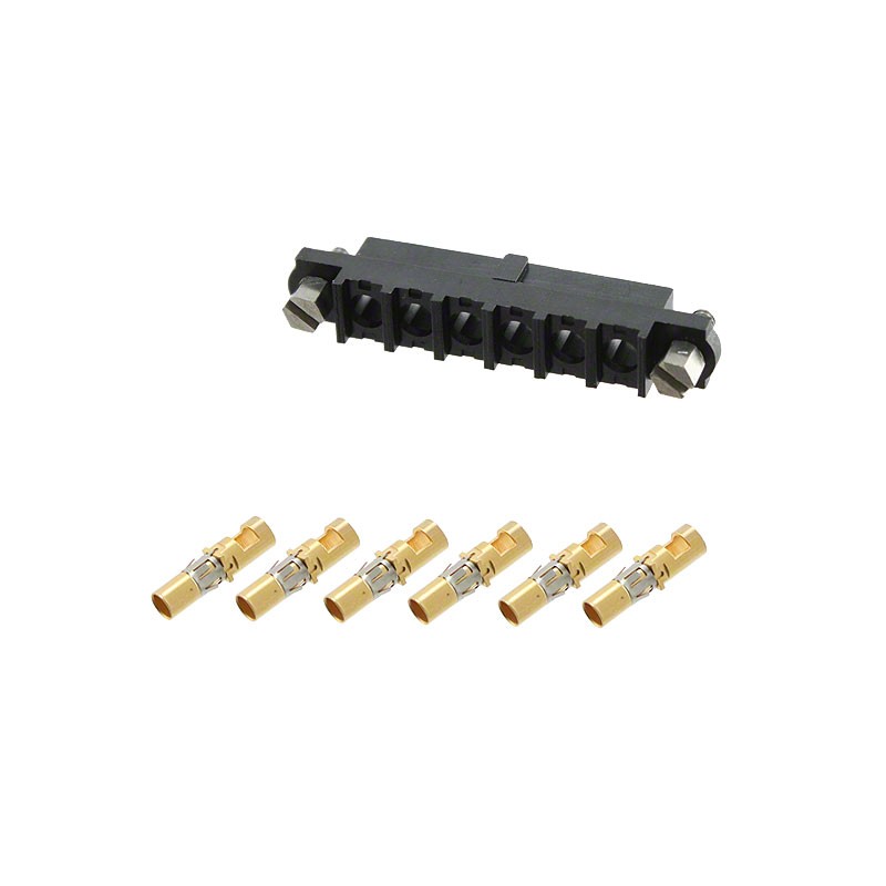 1 pcs : M80-4000000F1-06-325-00-000 - CONN RCPT 6POS SOLDER 12AWG GOLD