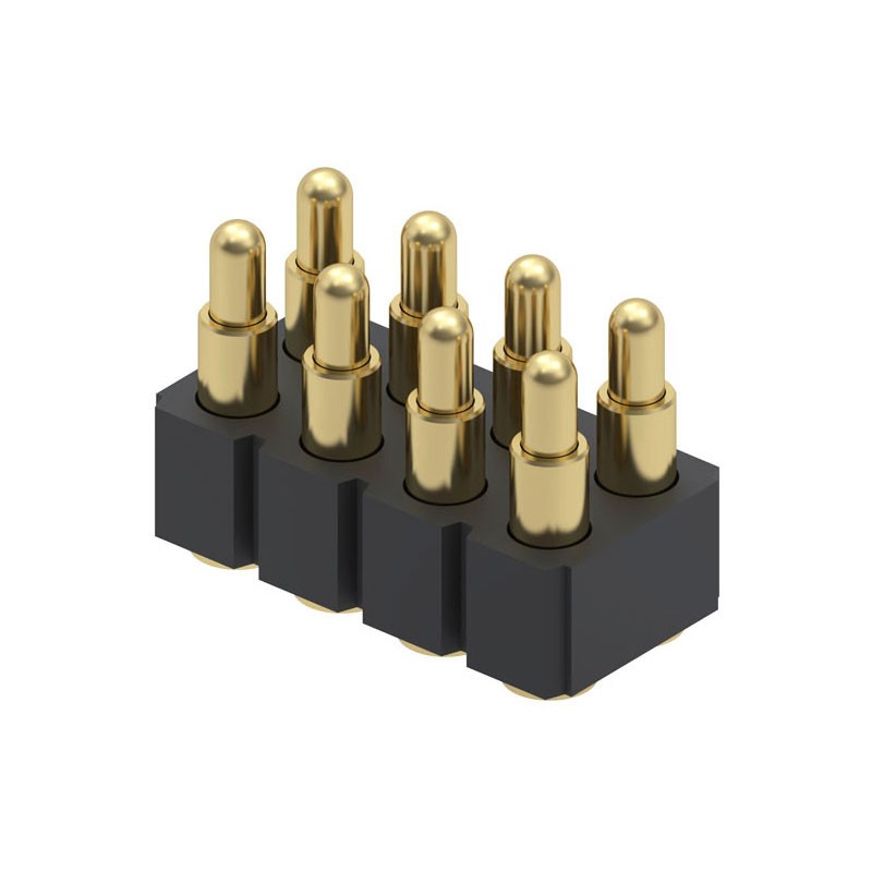 1 pcs : 814-22-008-30-001101 - CONN SPRING PISTON 8POS SMD