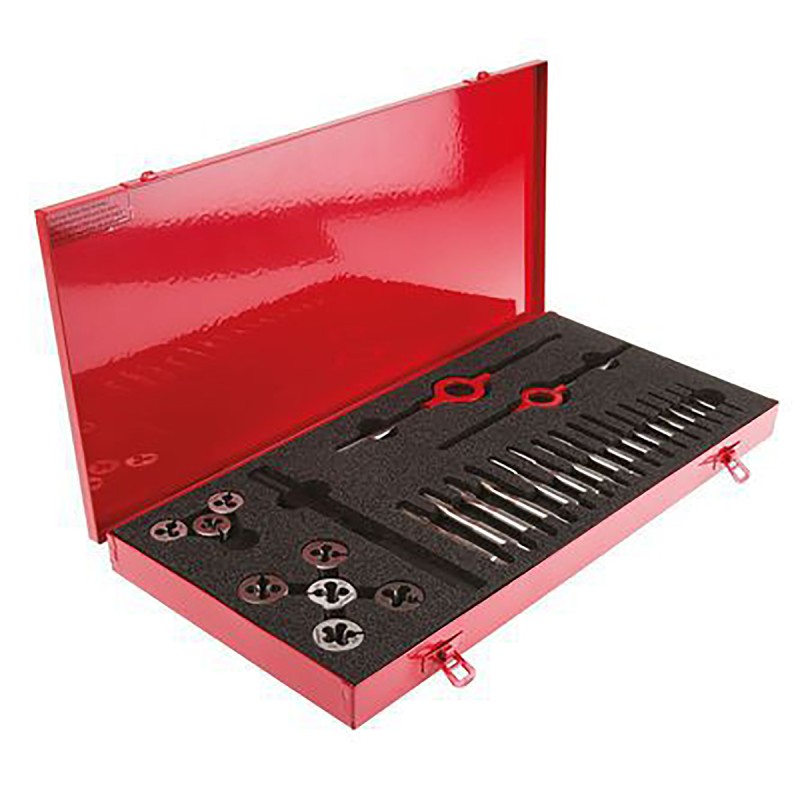 1 Set - Dormer 27-Piece HSS Thread Tap & Die Set, M3 - M10 Taps, M3 - M10 Dies