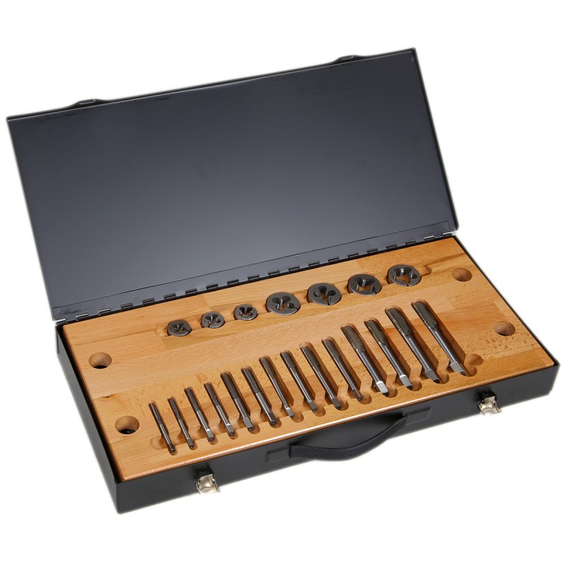 1 Set - RS PRO 21-Piece HSS Thread Tap & Die Set, 1/4 in UNC - 3/4 in UNC Taps, 1/4 in UNC - 3/4 in UNC Dies